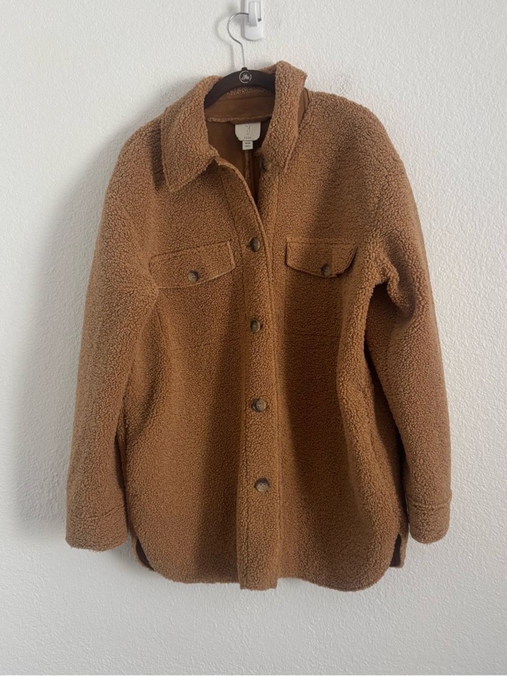 Joie Women's Size Medium Tan Brown Sherpa Teddy Jacket -